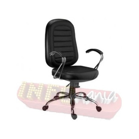 Poltronas Chrome Presidente cromada costuras decorativas