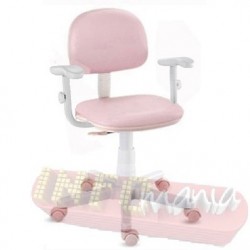 Cadeira rosa bebê giratória com braços